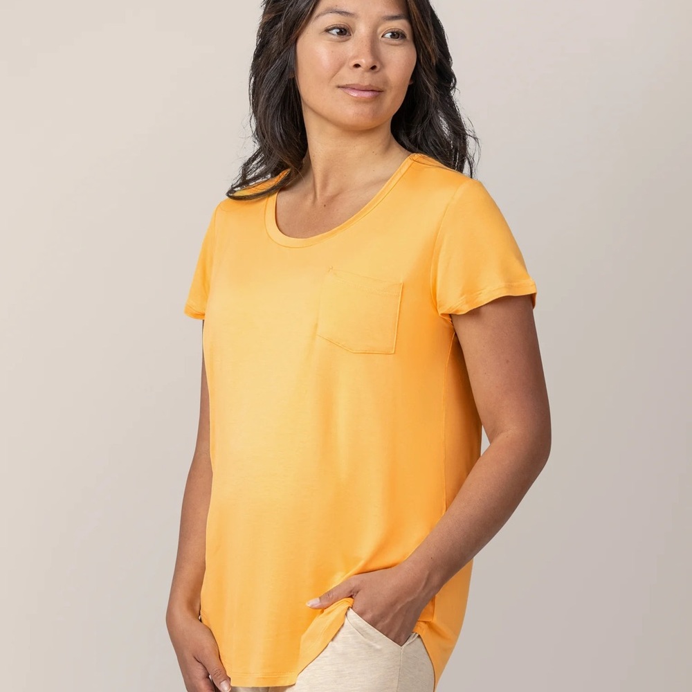 Kindred Bravely Everyday Maternity & Nursing T-shirt Marigold L NWOT